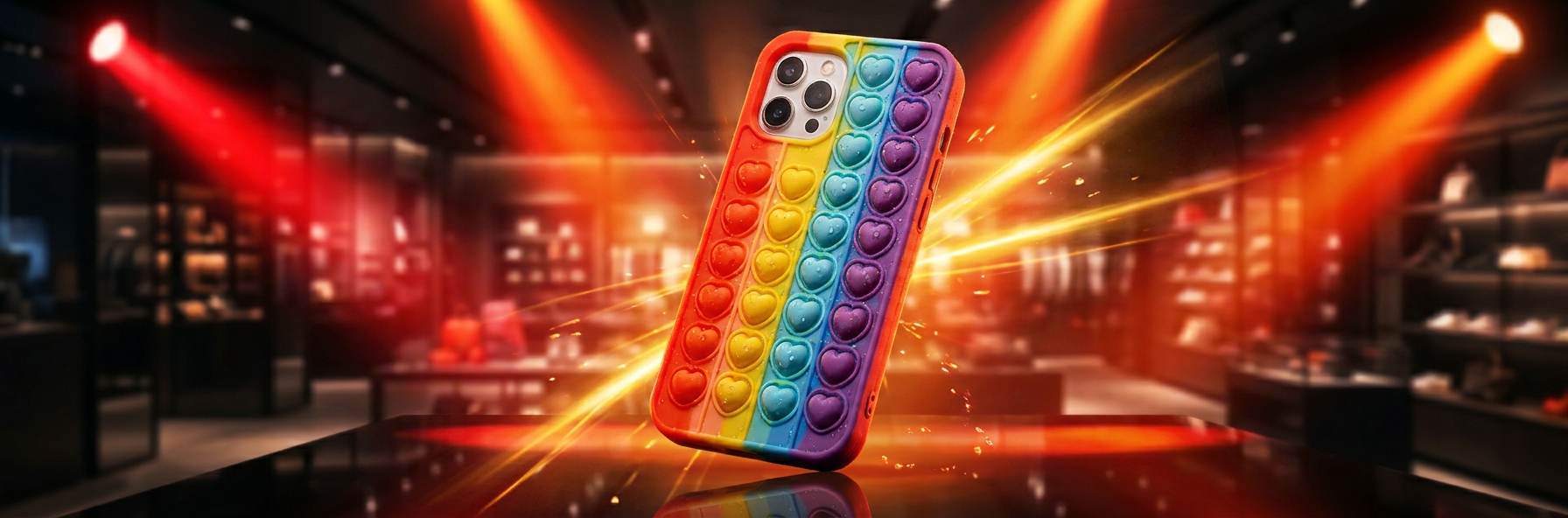 Husa iPhone 13 Lemontti Heart Pop it Multicolor 4
